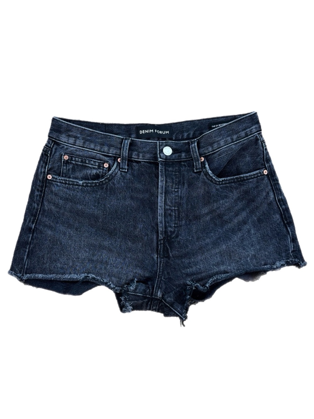 Denim Forum | The Ex Boyfriend Short High Rise Black Denim Shorts